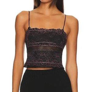 Free People Intimately FP Double Date Black Combo Cami in Size S